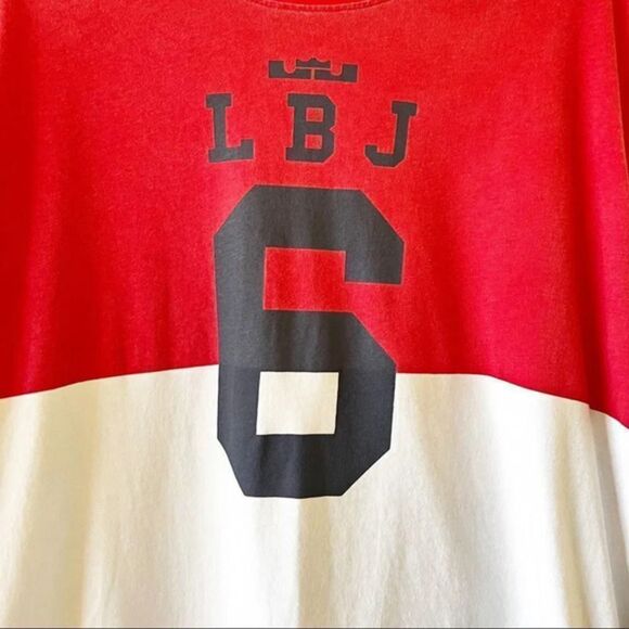 Lebron James Nike Colorblock Tee Miami Heat #6 Size XXL Rare NBA T-shirt Bball - Picture 7 of 8